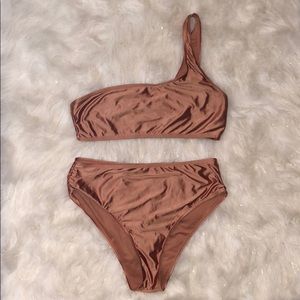 Bronze swim suit